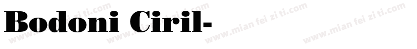 Bodoni Ciril字体转换